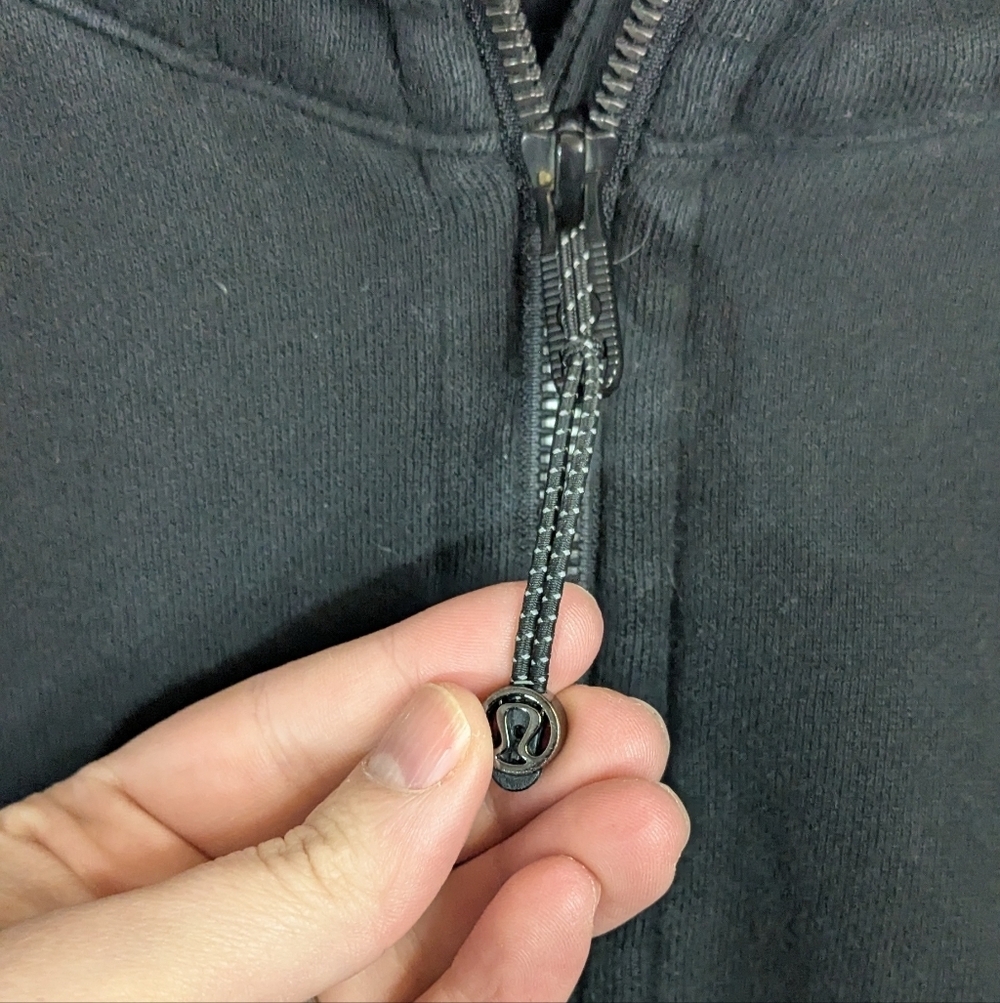Scuba Oversized Half-Zip Hoodie Black M/L - Picture 2 of 4